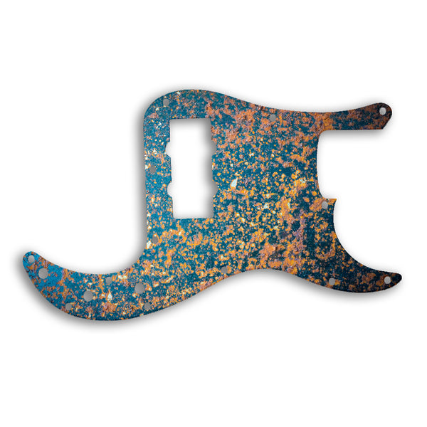 Fender Precision Bass Blacktop Custom Pickguard Scratchplate Rust Design