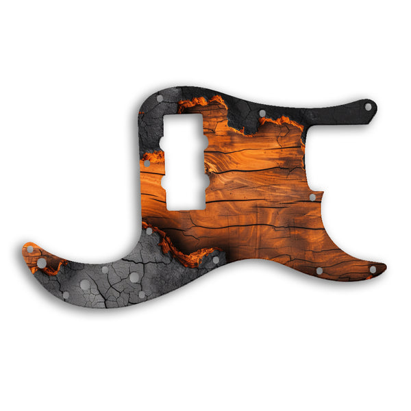 Fender Precision Bass Blacktop Custom Pickguard Scratchplate Wood Design