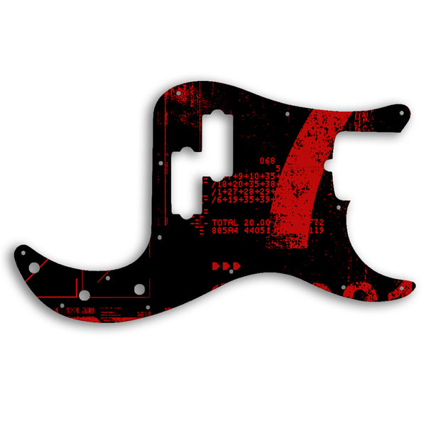 Fender PRECISION BASS AMERICAN PROFESSIONAL 4 STRING Custom Pickguard Scratchplate ABSTRACT Design