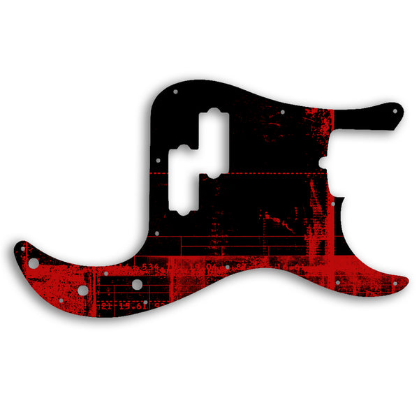 Fender PRECISION BASS AMERICAN PROFESSIONAL 4 STRING Custom Pickguard Scratchplate ABSTRACT Design