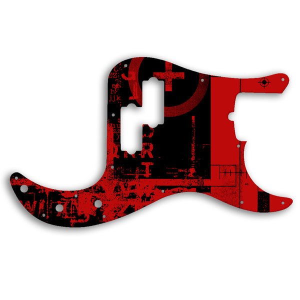 Fender PRECISION BASS AMERICAN PROFESSIONAL 4 STRING Custom Pickguard Scratchplate ABSTRACT Design