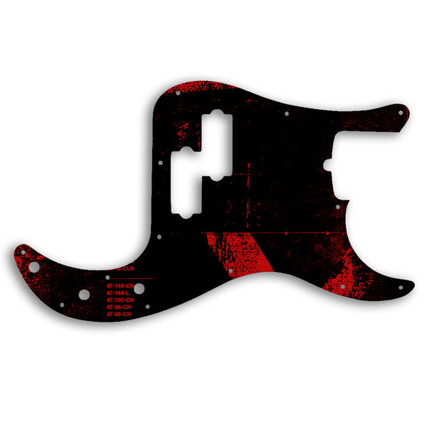 Fender PRECISION BASS AMERICAN PROFESSIONAL 4 STRING Custom Pickguard Scratchplate ABSTRACT Design