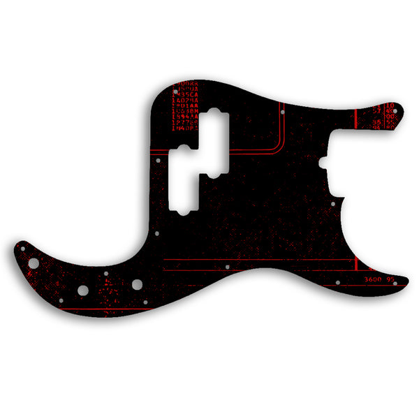 Fender PRECISION BASS AMERICAN PROFESSIONAL 4 STRING Custom Pickguard Scratchplate ABSTRACT Design