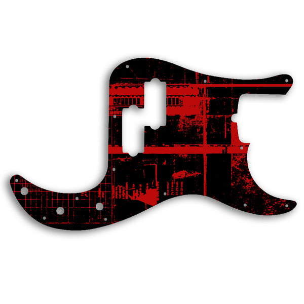 Fender PRECISION BASS AMERICAN PROFESSIONAL 4 STRING Custom Pickguard Scratchplate ABSTRACT Design