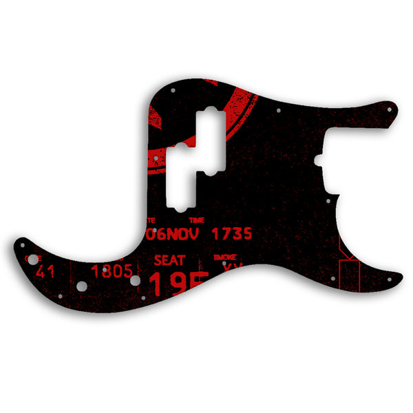 Fender PRECISION BASS AMERICAN PROFESSIONAL 4 STRING Custom Pickguard Scratchplate ABSTRACT Design