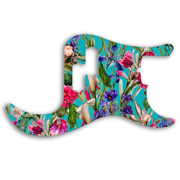 Fender PRECISION BASS AMERICAN PROFESSIONAL 4 STRING Custom Pickguard Scratchplate FLOWERS Design