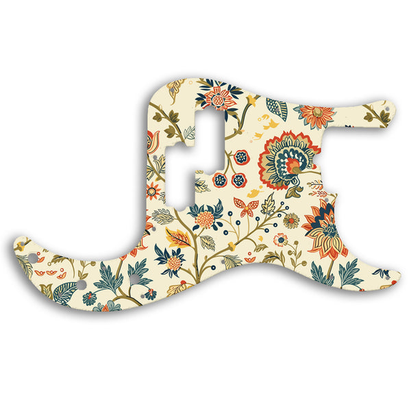 Fender PRECISION BASS AMERICAN PROFESSIONAL 4 STRING Custom Pickguard Scratchplate INDIAN_FLORAL Design