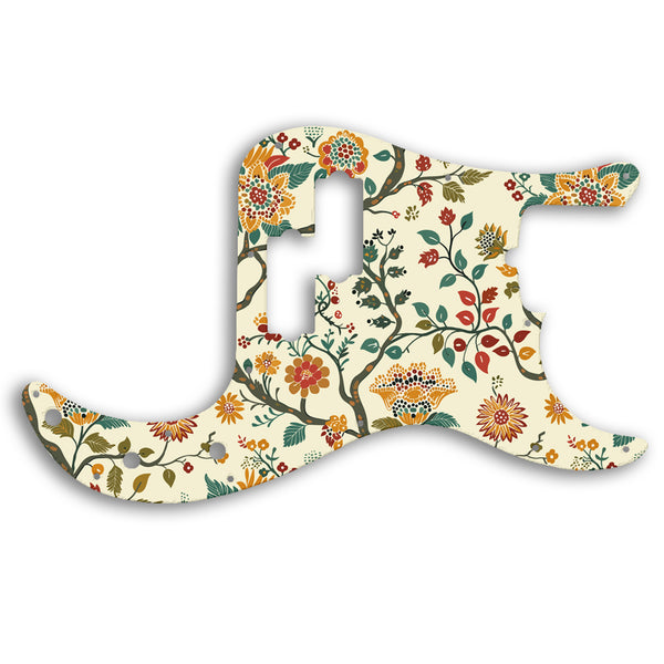 Fender PRECISION BASS AMERICAN PROFESSIONAL 4 STRING Custom Pickguard Scratchplate INDIAN_FLORAL Design