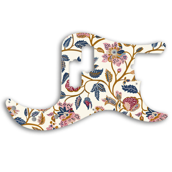 Fender PRECISION BASS AMERICAN PROFESSIONAL 4 STRING Custom Pickguard Scratchplate INDIAN_FLORAL Design