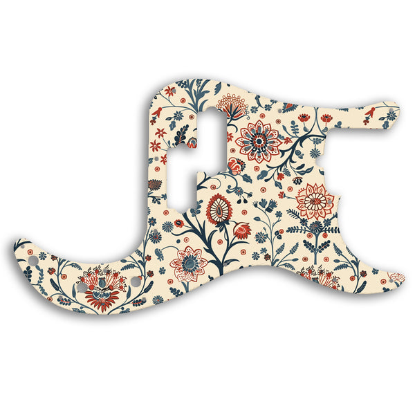 Fender PRECISION BASS AMERICAN PROFESSIONAL 4 STRING Custom Pickguard Scratchplate INDIAN_FLORAL Design