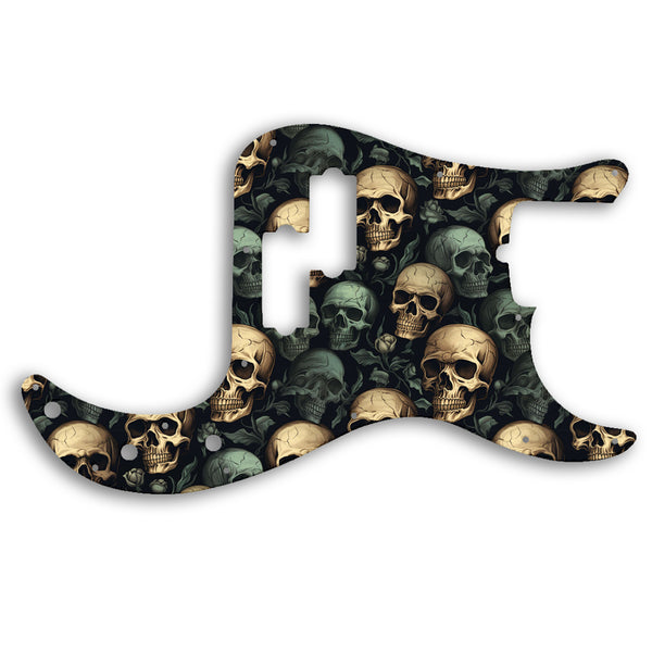 Fender PRECISION BASS AMERICAN PROFESSIONAL 4 STRING Custom Pickguard Scratchplate SKULL Design