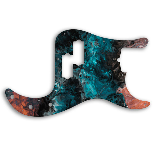 Fender PRECISION BASS AMERICAN PROFESSIONAL 4 STRING Custom Pickguard Scratchplate SWIRL Design