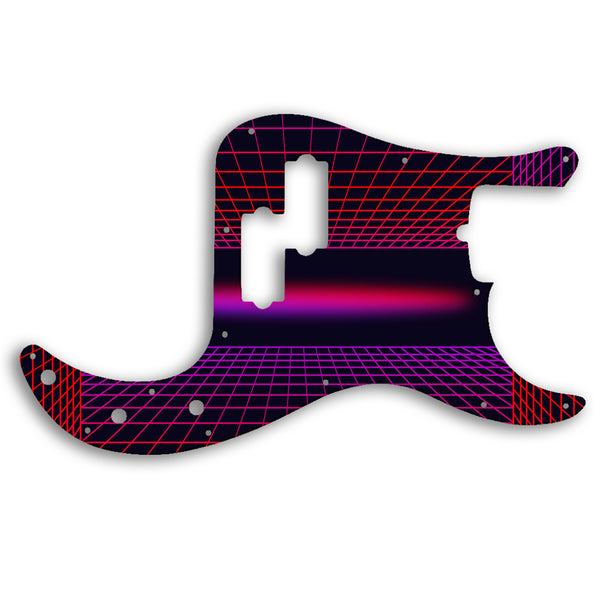 Fender PRECISION BASS AMERICAN PROFESSIONAL 4 STRING Custom Pickguard Scratchplate TRON Design