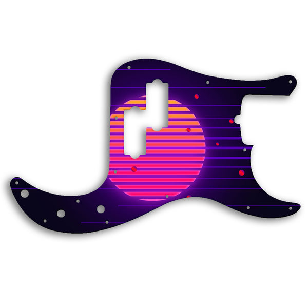 Fender PRECISION BASS AMERICAN PROFESSIONAL 4 STRING Custom Pickguard Scratchplate TRON Design