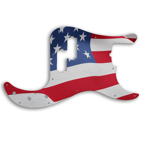 Fender Precision Bass American Performer Custom Pickguard Scratchplate Flag Design