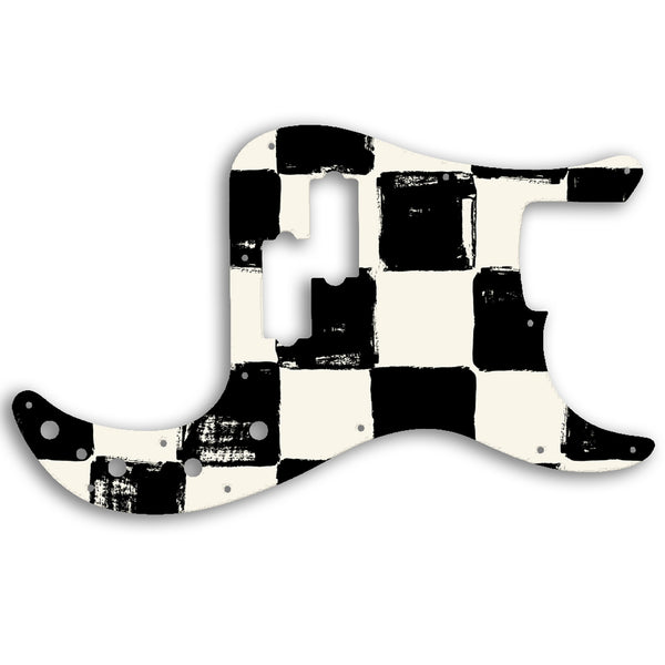 Fender PRECISION BASS 2005-PRESENT MADE IN MEXICO DELUXE ACTIVE SPECIAL Custom Pickguard Scratchplate CHESS Design