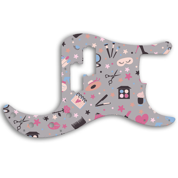 Fender PRECISION BASS 2005-PRESENT MADE IN MEXICO DELUXE ACTIVE SPECIAL Custom Pickguard Scratchplate GIRLY Design