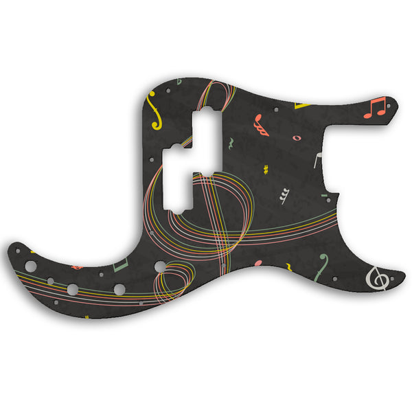 Fender PRECISION BASS 2005-PRESENT MADE IN MEXICO DELUXE ACTIVE SPECIAL Custom Pickguard Scratchplate Music Design