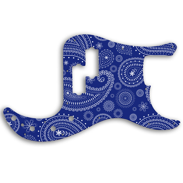 Fender PRECISION BASS 2005-PRESENT MADE IN MEXICO DELUXE ACTIVE SPECIAL Custom Pickguard Scratchplate Paisley Design