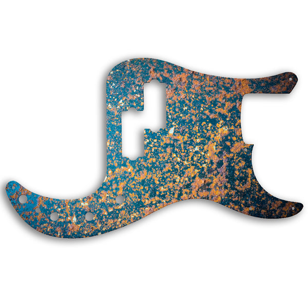 Fender PRECISION BASS 2005-PRESENT MADE IN MEXICO DELUXE ACTIVE SPECIAL Custom Pickguard Scratchplate Rust Design