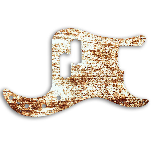 Fender PRECISION BASS 2005-PRESENT MADE IN MEXICO DELUXE ACTIVE SPECIAL Custom Pickguard Scratchplate Rust Design