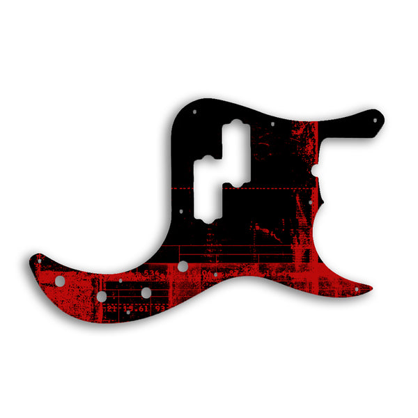 Fender Replacement Fender Precision Bass American Deluxe Pickguard Custom Pickguard Scratchplate ABSTRACT Design