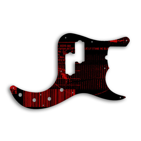 Fender Replacement Fender Precision Bass American Deluxe Pickguard Custom Pickguard Scratchplate ABSTRACT Design