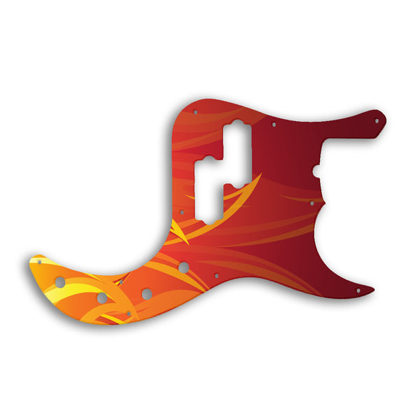 Fender Replacement Fender Precision Bass American Deluxe Pickguard Custom Pickguard Scratchplate Fire Design