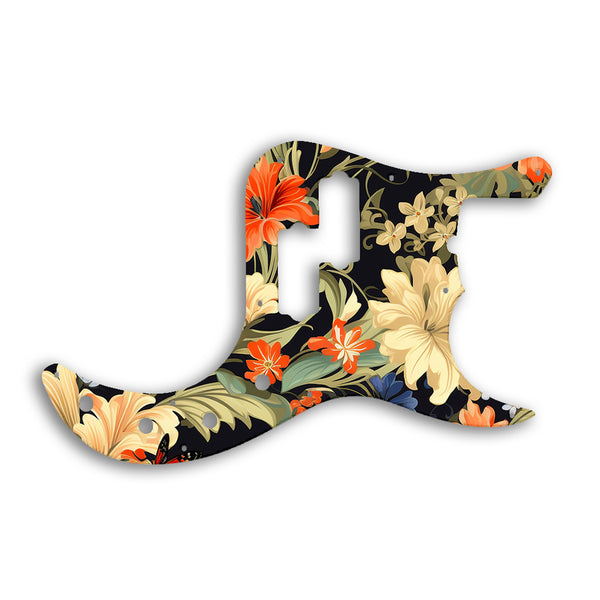 Fender Replacement Fender Precision Bass American Deluxe Pickguard Custom Pickguard Scratchplate Floral Design