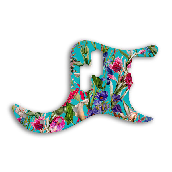 Fender Replacement Fender Precision Bass American Deluxe Pickguard Custom Pickguard Scratchplate FLOWERS Design