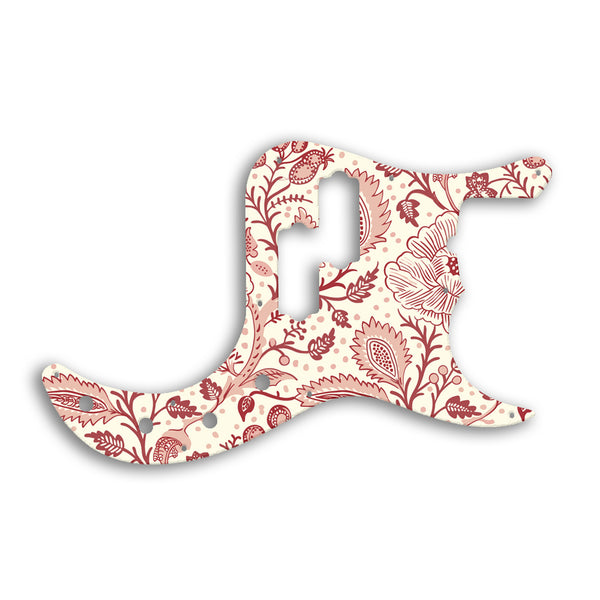 Fender Replacement Fender Precision Bass American Deluxe Pickguard Custom Pickguard Scratchplate INDIAN_FLORAL Design