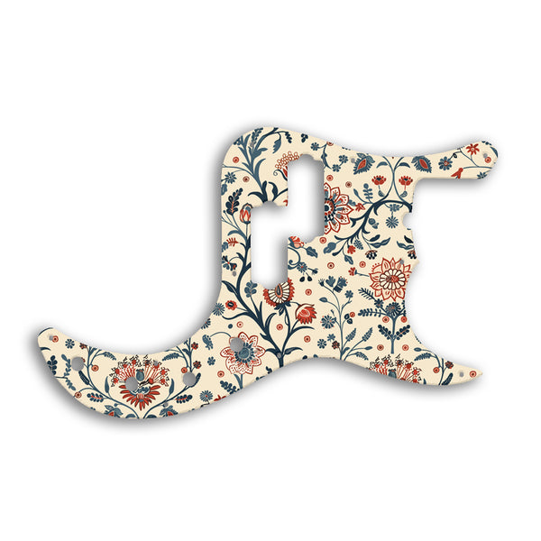 Fender Replacement Fender Precision Bass American Deluxe Pickguard Custom Pickguard Scratchplate INDIAN_FLORAL Design