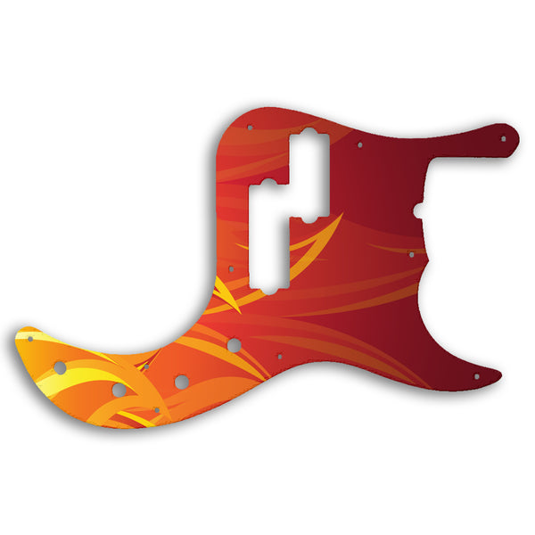 Fender Replacement Fender Precision Bass 5 String American Deluxe Pickguard Custom Pickguard Scratchplate Fire Design