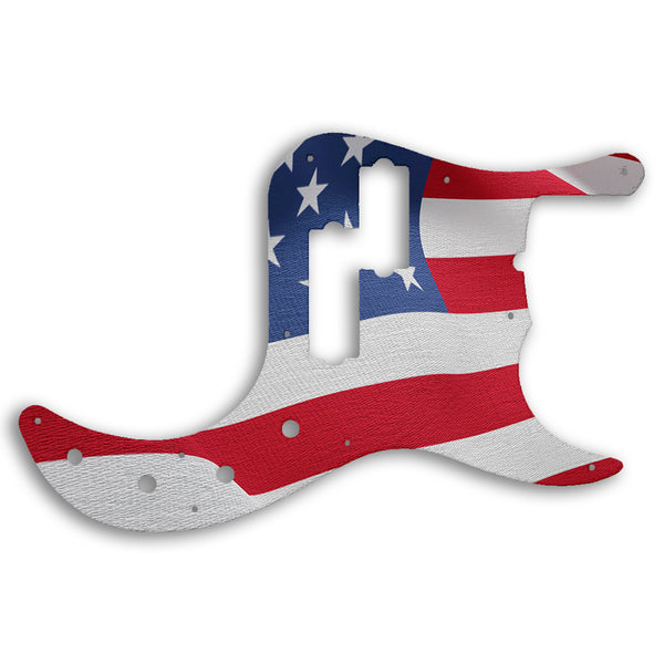 Fender Replacement Fender Precision Bass 5 String American Deluxe Pickguard Custom Pickguard Scratchplate Flag Design