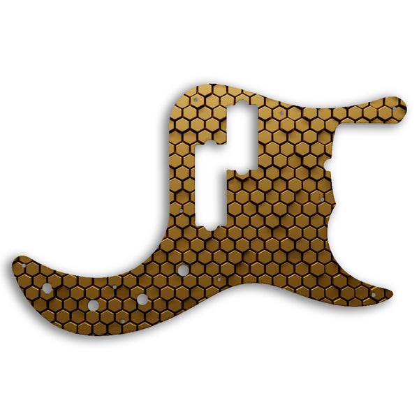 Fender Replacement Fender Precision Bass 5 String American Deluxe Pickguard Custom Pickguard Scratchplate HONEYCOMB Design