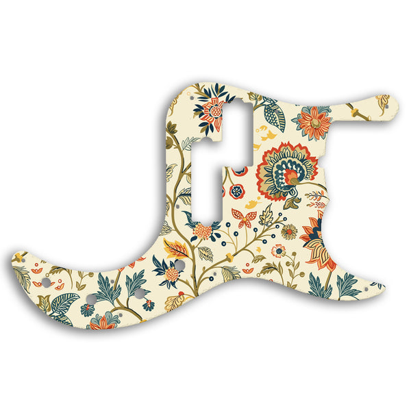 Fender Replacement Fender Precision Bass 5 String American Deluxe Pickguard Custom Pickguard Scratchplate INDIAN_FLORAL Design