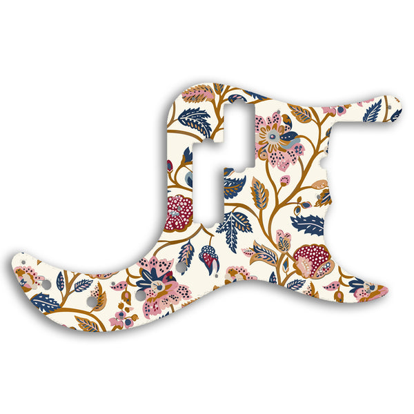 Fender Replacement Fender Precision Bass 5 String American Deluxe Pickguard Custom Pickguard Scratchplate INDIAN_FLORAL Design