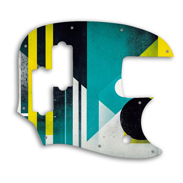 Fender SHORT SCALE MUSTANG BASS PJ Custom Pickguard Scratchplate ABSTRACT Design