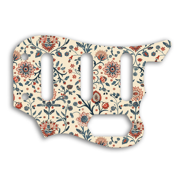 Fender Squier By Fender Vintage Modified Bass VI Custom Pickguard Scratchplate INDIAN_FLORAL Design