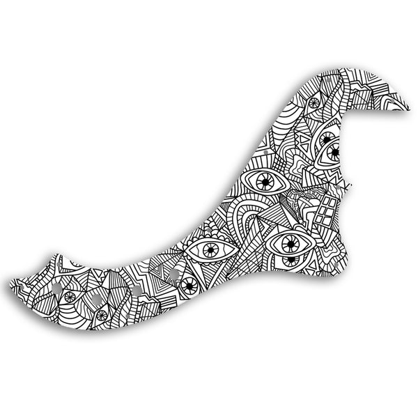 Fender SQUIER BY FENDER DELUXE DIMENSION BASS IV Custom Pickguard Scratchplate Abstract Design