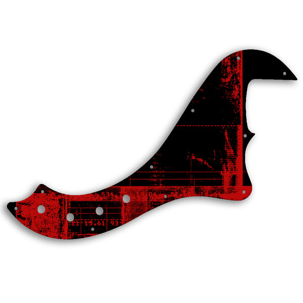 Fender SQUIER BY FENDER DELUXE DIMENSION BASS IV Custom Pickguard Scratchplate ABSTRACT Design