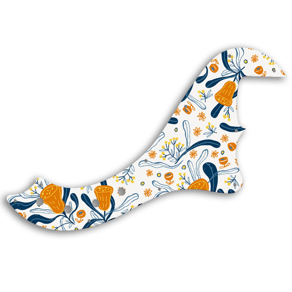 Fender SQUIER BY FENDER DELUXE DIMENSION BASS IV Custom Pickguard Scratchplate Floral Design