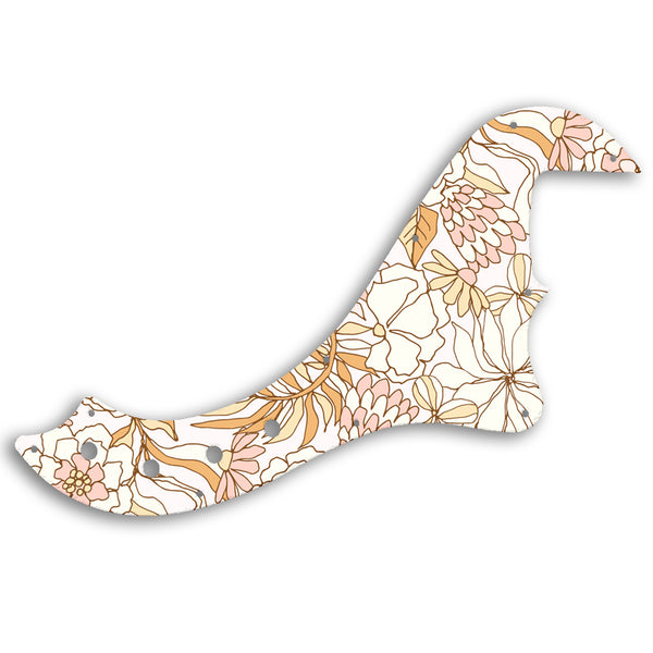 Fender SQUIER BY FENDER DELUXE DIMENSION BASS IV Custom Pickguard Scratchplate FLOWERS Design