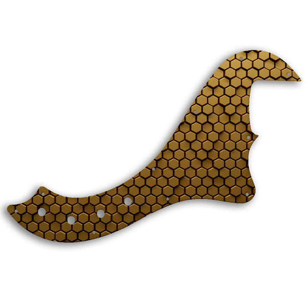 Fender SQUIER BY FENDER DELUXE DIMENSION BASS IV Custom Pickguard Scratchplate HONEYCOMB Design