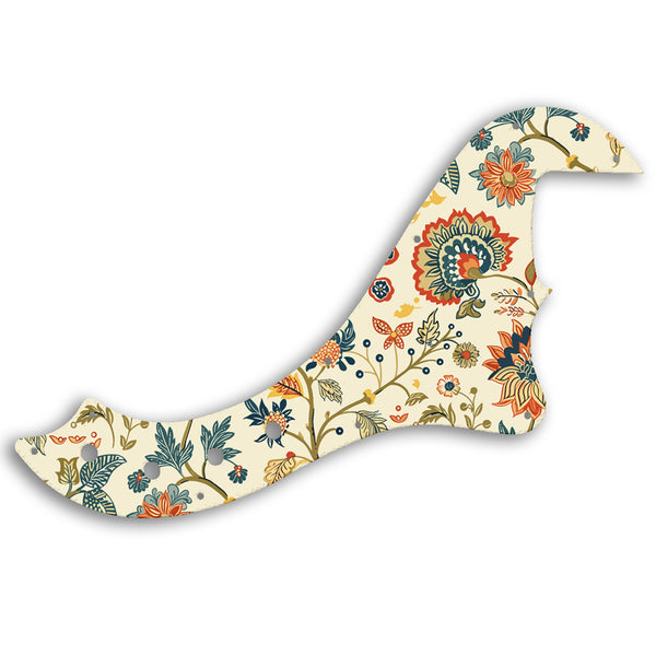 Fender SQUIER BY FENDER DELUXE DIMENSION BASS IV Custom Pickguard Scratchplate INDIAN_FLORAL Design