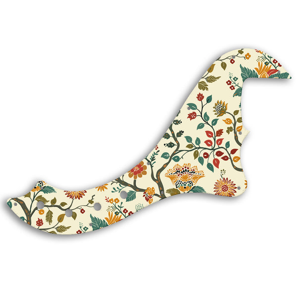 Fender SQUIER BY FENDER DELUXE DIMENSION BASS IV Custom Pickguard Scratchplate INDIAN_FLORAL Design