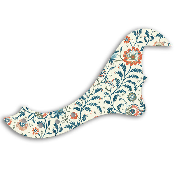 Fender SQUIER BY FENDER DELUXE DIMENSION BASS IV Custom Pickguard Scratchplate INDIAN_FLORAL Design