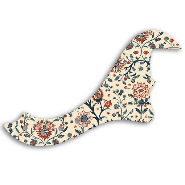 Fender SQUIER BY FENDER DELUXE DIMENSION BASS IV Custom Pickguard Scratchplate INDIAN_FLORAL Design