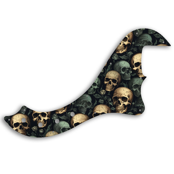 Fender SQUIER BY FENDER DELUXE DIMENSION BASS IV Custom Pickguard Scratchplate SKULL Design