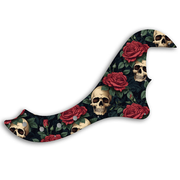 Fender SQUIER BY FENDER DELUXE DIMENSION BASS IV Custom Pickguard Scratchplate SKULL Design